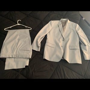 Grey single breasted suit